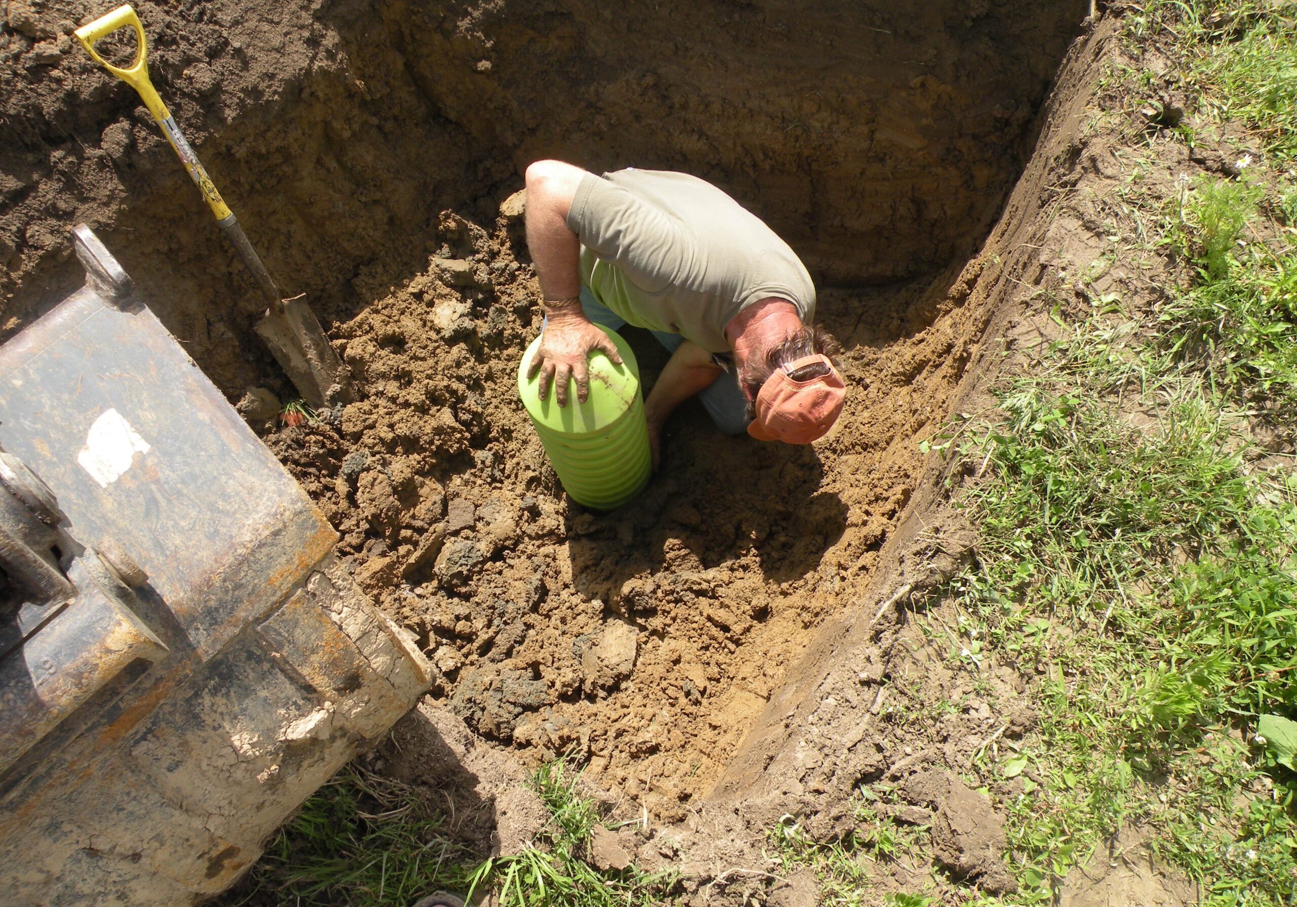 Connecting Green Leach Underground Inlet to piping system